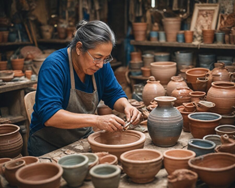 Produtos únicos encontrados em eiras de artesanato