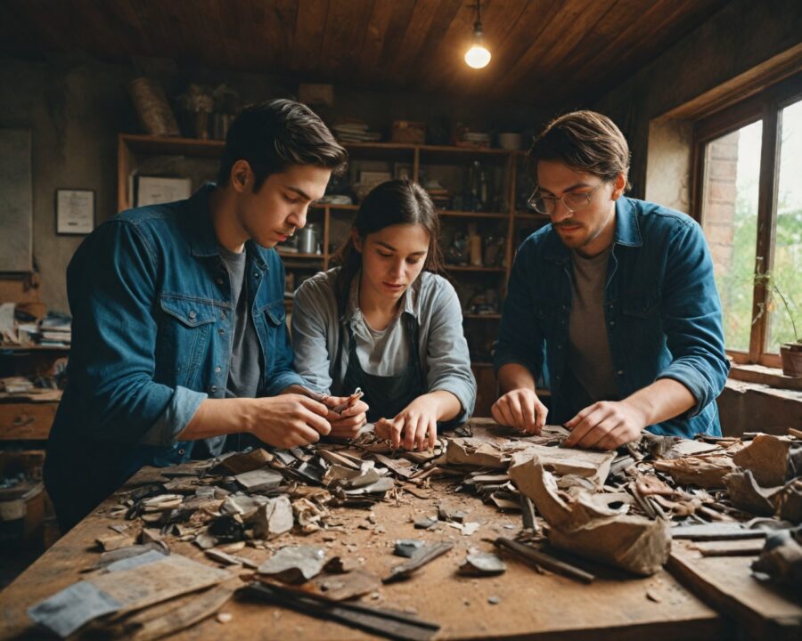 Como criar artesanato sustentável com materiais reciclados