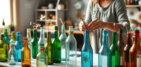 Como fazer artesanato com garrafas de vidro em casa