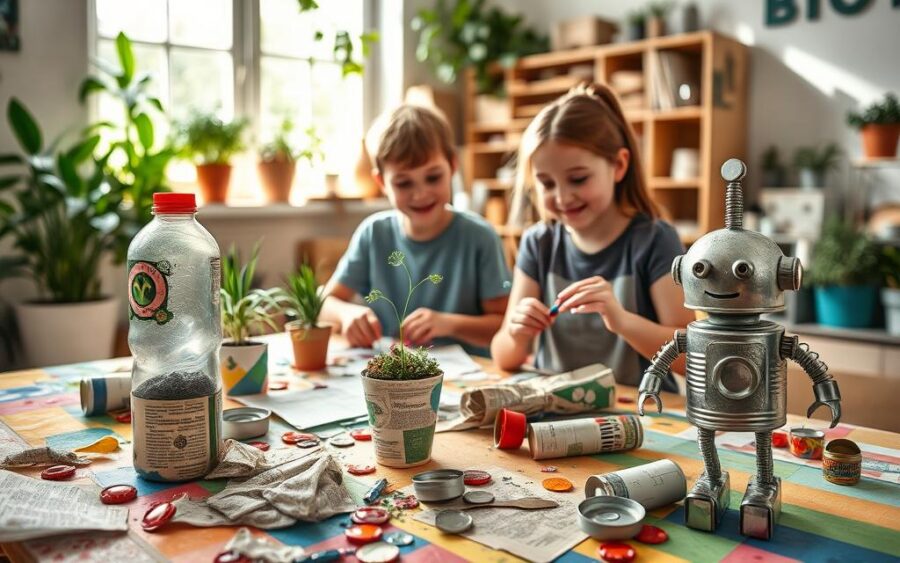 Ideias de artesanato com materiais recicláveis para crianças