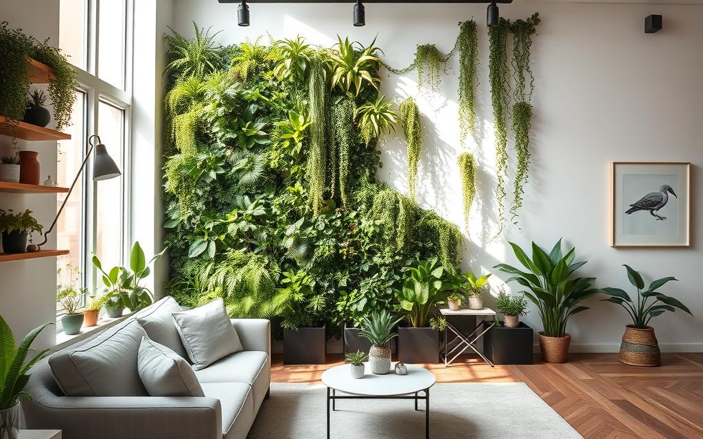 jardim vertical na sala